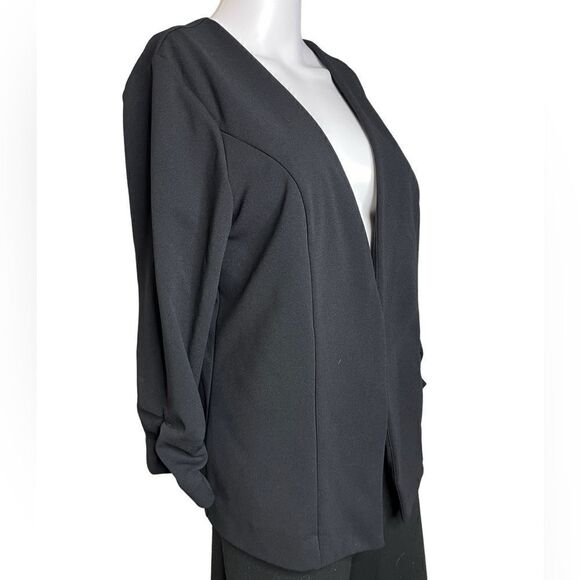 Worthington Open Front Work Blazer Black Size Medium - Picture 3 of 5
